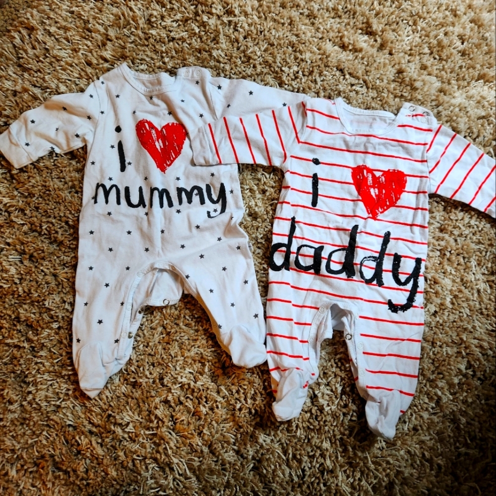 Snap Mommy and Daddy onesies